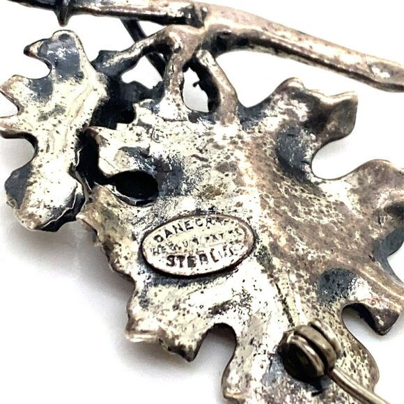 VTG Estate Danecraft Sterling Silver Holly Berries Floral‎ Brooch Pin! 51 - Picture 8 of 8